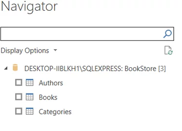 Shows the navigator menu