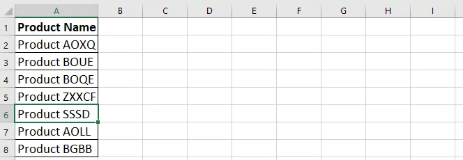 Screenshot showing that Product WKKD has been deleted in the source range