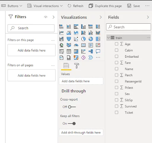 Setting the parameters of your report in the Reports view