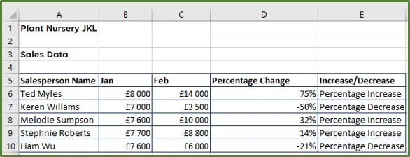 Screenshot showing the formula dragged down the column.