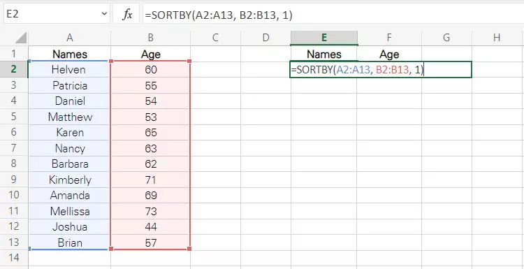 Configuring the SORT formula