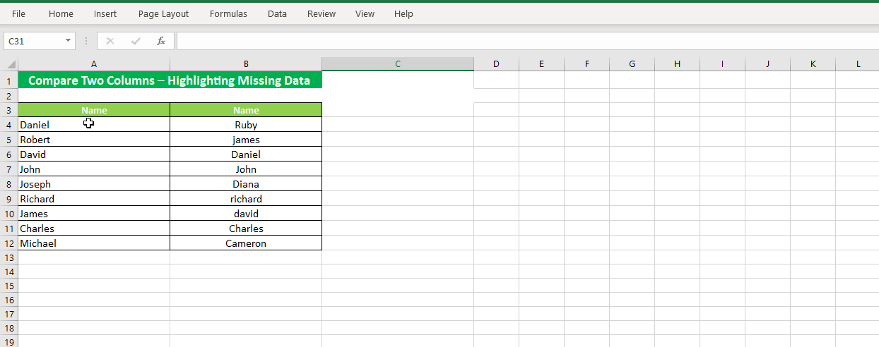 The Duplicate Values window