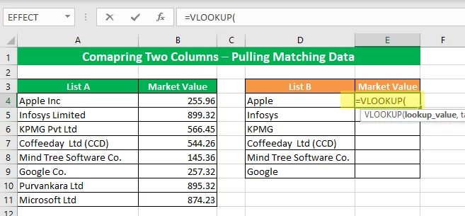 Compare Two Columns - Pull Matching Data