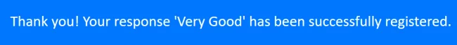 The below message is displayed.