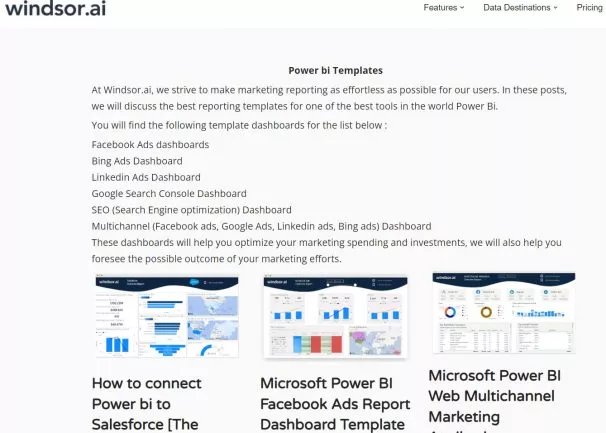 windsor power bi templates
