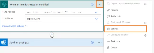 Trigger Settings. image 1