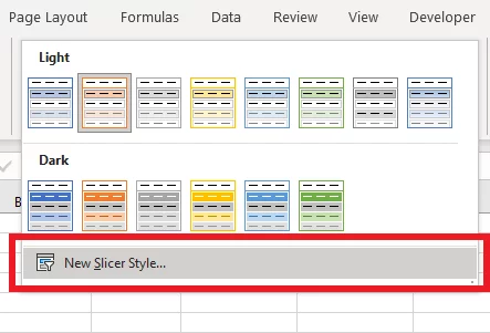 New Slicer Style