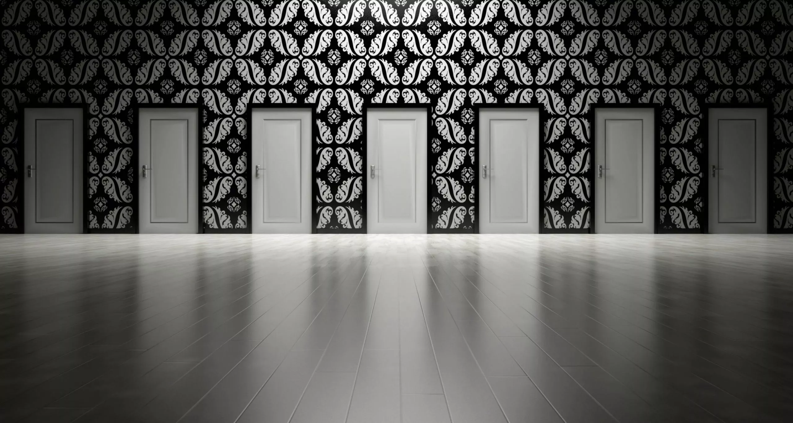 Choice of identical doors