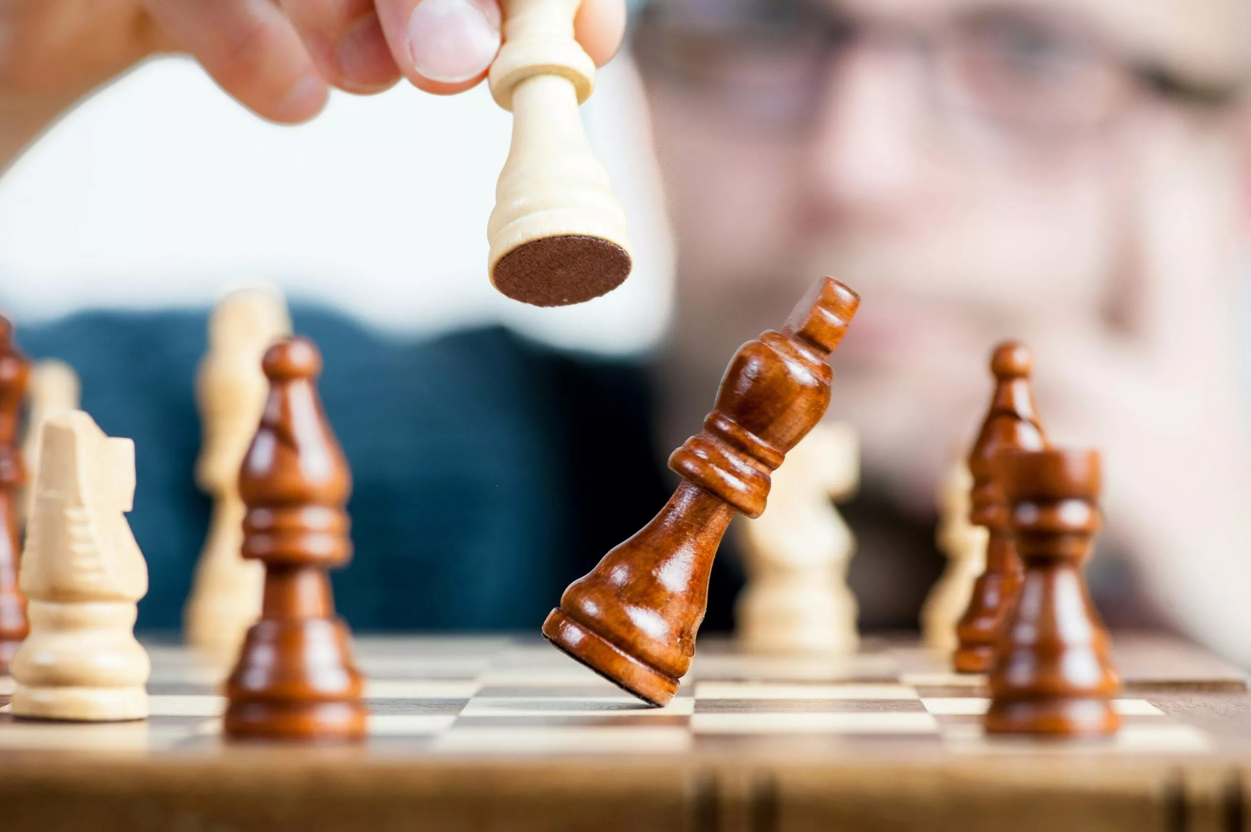 Chess boards being taken off