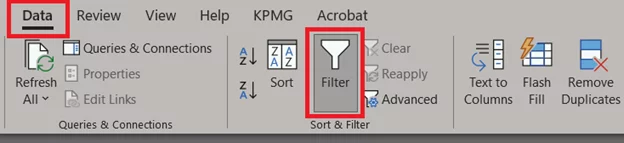 Sort and filter