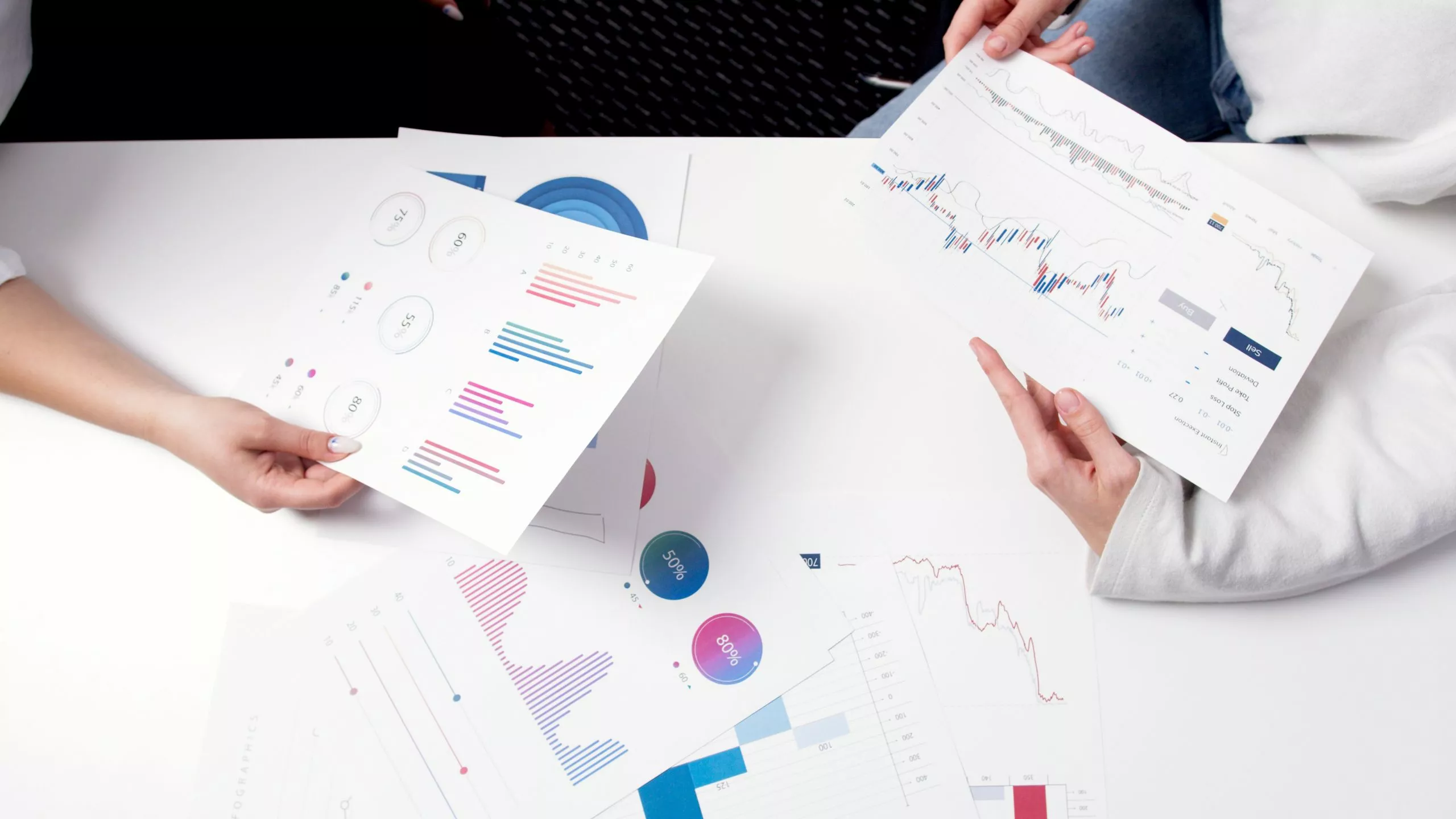 Printed out data visualisations