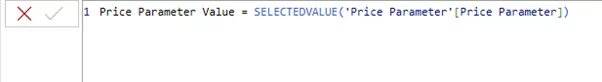 The measure being referenced in a DAX formula