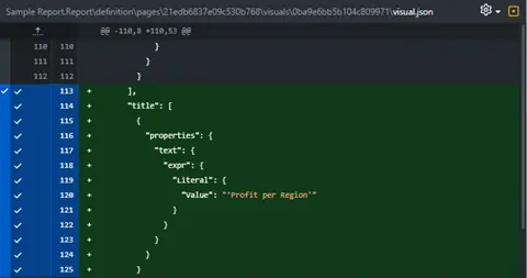 The changes made in the JSON file