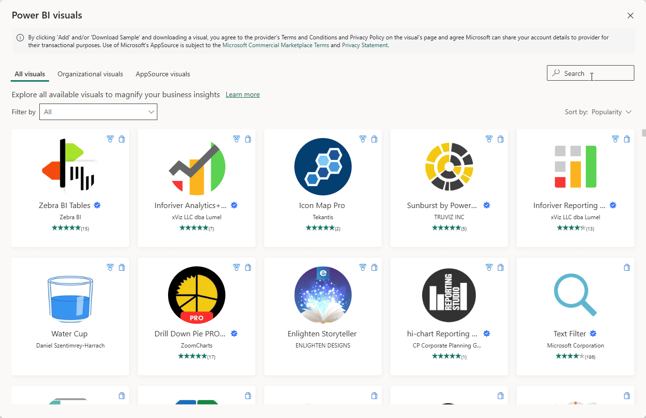 Searching and adding organization chart